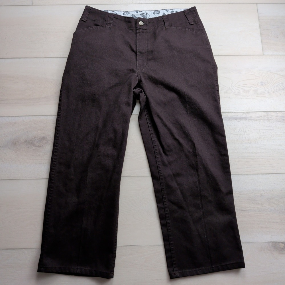 Vintage Ben Davis Original Ben's Work Pants Mens 36x27 Brown Wide Leg Gorilla